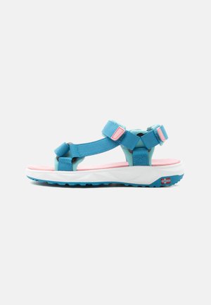 TROLLKIDS KIDS LYSEFJORD UNISEX - Σανδάλια περπατήματος - harbor blue/aqua haze/peony rose