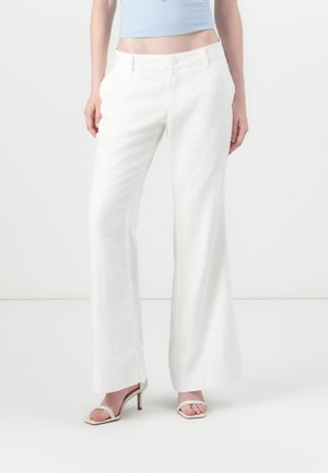 TAILORED BAGGY FLARE - Nohavice - off white