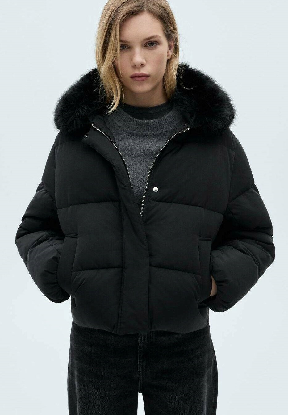 Veste Noire Femme Mango Taille 38 - Occasion Très Bon état - Style Casual