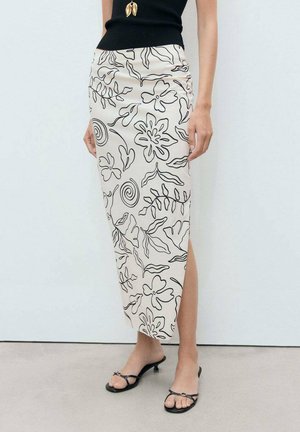 SLIT PRINTED LONG - Maxirock - off-white