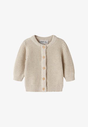 Name it, KNITTED CARDIGAN REGULAR FIT UNISEX - Gilet - peyote melange