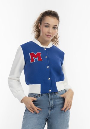 myMo COLLEGE - Bluză de molton cu fermoar - königsblau