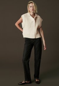 Next - COLLARED BUTTON UP SLEEVELESS  - Kardigan - white ecru Väikepilt 1