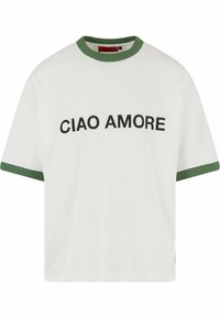 PROHIBITED CONTRAST TEE - Marškinėliai su spaudiniu - white