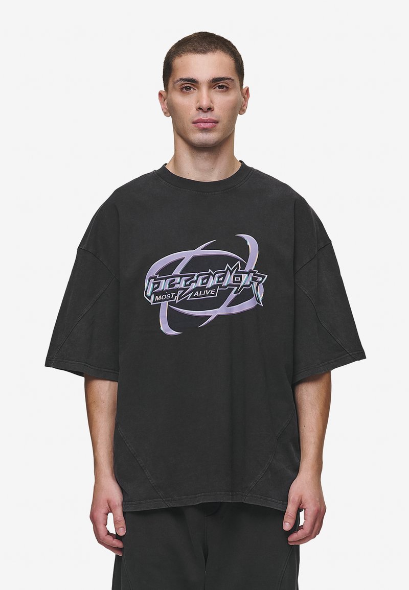 Pegador - MILL BOXY TEE - Print T-shirt - vintage black, Enlarge