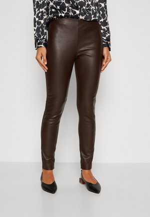 Pantalón de cuero - brown