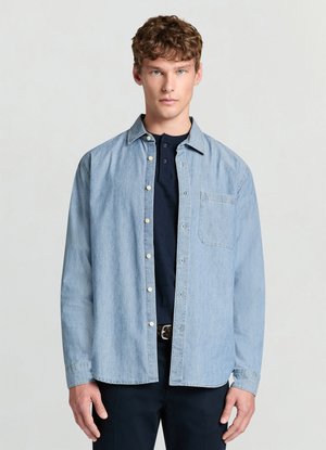 TINTA UNITA - Chemise - blu denim medio