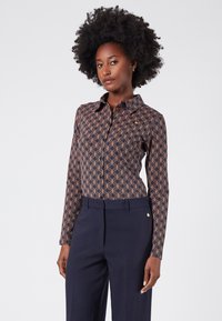 4funkyflavours TROUBLES WHAT YOURE IN - WITH GRAPHIC PRINT - Overhemdblouse - dark blue
