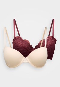 EMERSYN LIGHT PADDED DEMI 2 PACK - Modrček s kostjo - red/beige