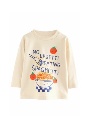 REGULAR FIT GRAPHIC  - Long sleeved top - white spaghetti