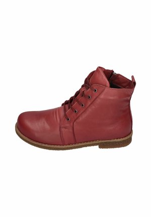 Lace-up ankle boots - bordo