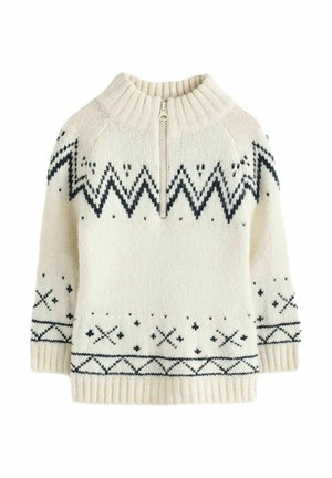 REGULAR FIT - Stickad tröja - ecru fairisle