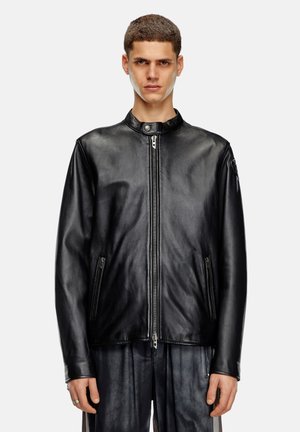 L-CARVER - Veste en cuir - black