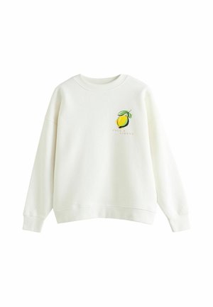 Next, REGULAR FIT - LEMON GRAPHIC PRINT CREW NECK SWEATSHIRT - Sweatshirt - white