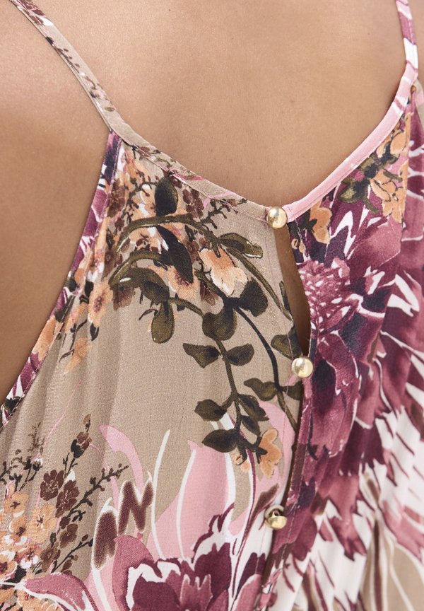 Maxikleid - taupe beere bedruckt