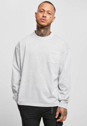 PIGMENT DYED POCKET LONGSLEEVE - Long sleeved top - lightasphalt