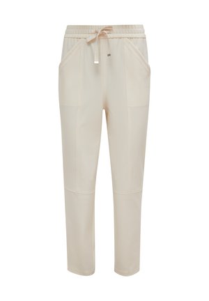 REGULAR MIT ELASTIKBUND - Tracksuit bottoms - helles beige