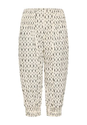 PULZ JILL WIDE CAPRI - Shorts - off white black graphic print