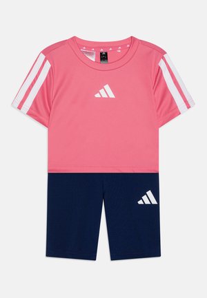 TRAIN ESSENTIALS JUNIOR UNISEX SET - Sporta šorti - pink fusion/white