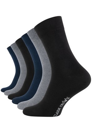 Clark Crown 6 PACK - Socks - schwarz grau blau
