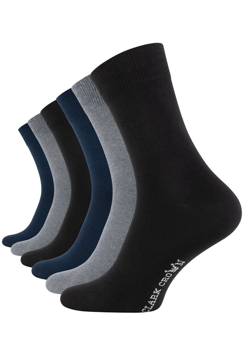 Clark Crown 6 PACK - Calze - schwarz grau blau