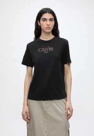 Calvin Klein Jeans, CLASSIC RESORT FOIL LOGO - Majica kratkih rukava s printom - black