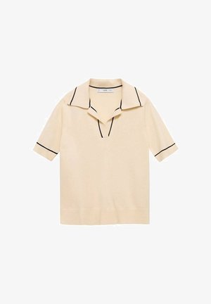 WITH CONTRASTING TRIMS - Bluză polo - off-white