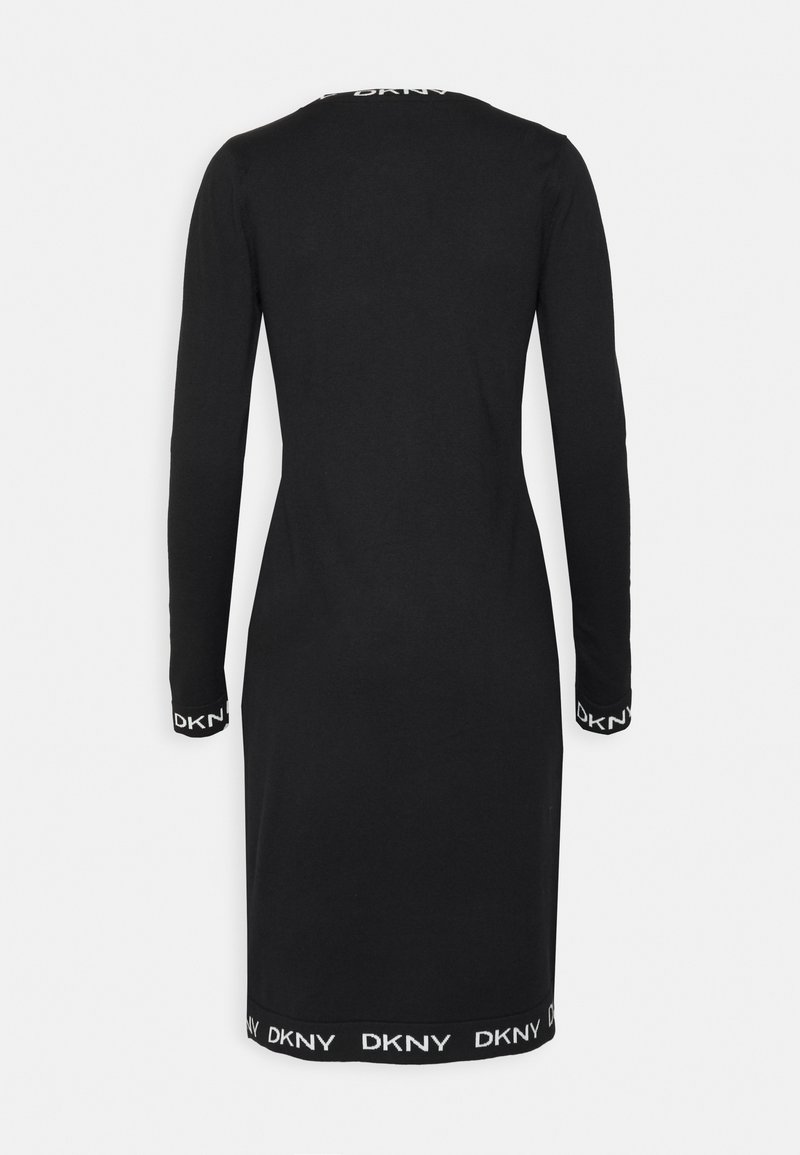 Damen Kleider | DKNY LOGO TAPING DRESS Strickkleid black/ivory/black/schwarz - CV38392 Damen Kleider | DKNY LOGO TAPING DRESS Strickkleid black/ivory/black/schwarz - CV38392