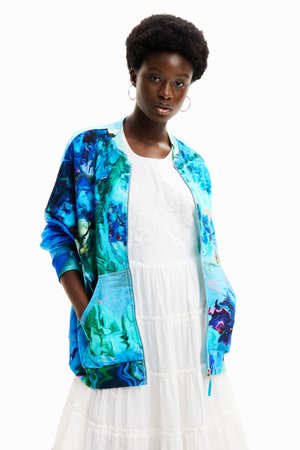 JOURS DE SOLEIL - Mikina so zipsom - turquoise