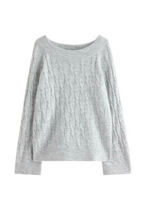 Lindex, LINDEX CABLE-KNIT JUMPER LINDEX - Jumper - light grey melange