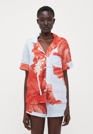 WOMENS SHORT SLEEVE - Nattøj sæt - blue/red