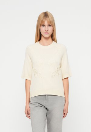 OBJLANEY PULLOVER - T-shirt imprimé - sandshell