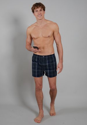 2ER PACK - Boxershort - blau dunkel karo