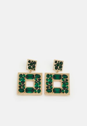 PCSPILA EARRINGS - Earrings - gold-coloured/green