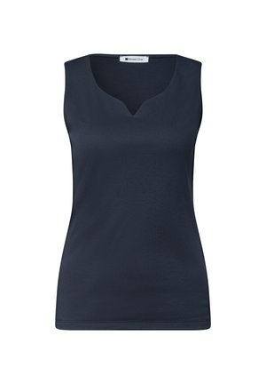 Street One, BASIC TOP MIT HERZAUSSCHNITT - Top - shadowed navy