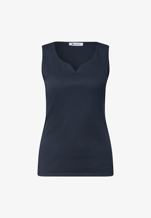 Street One, BASIC TOP MIT HERZAUSSCHNITT - Top - shadowed navy