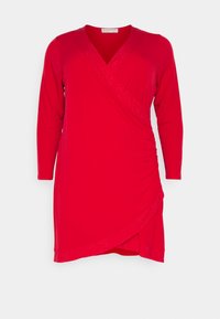 MINI DRESS - Haljina od žerseja - crimson