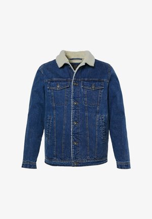 JP1880, DENIM JACKET, DENIM, TEDDY COLLAR, TEDDY LINING, UP TO 8XL - Chaqueta vaquera - denim blue