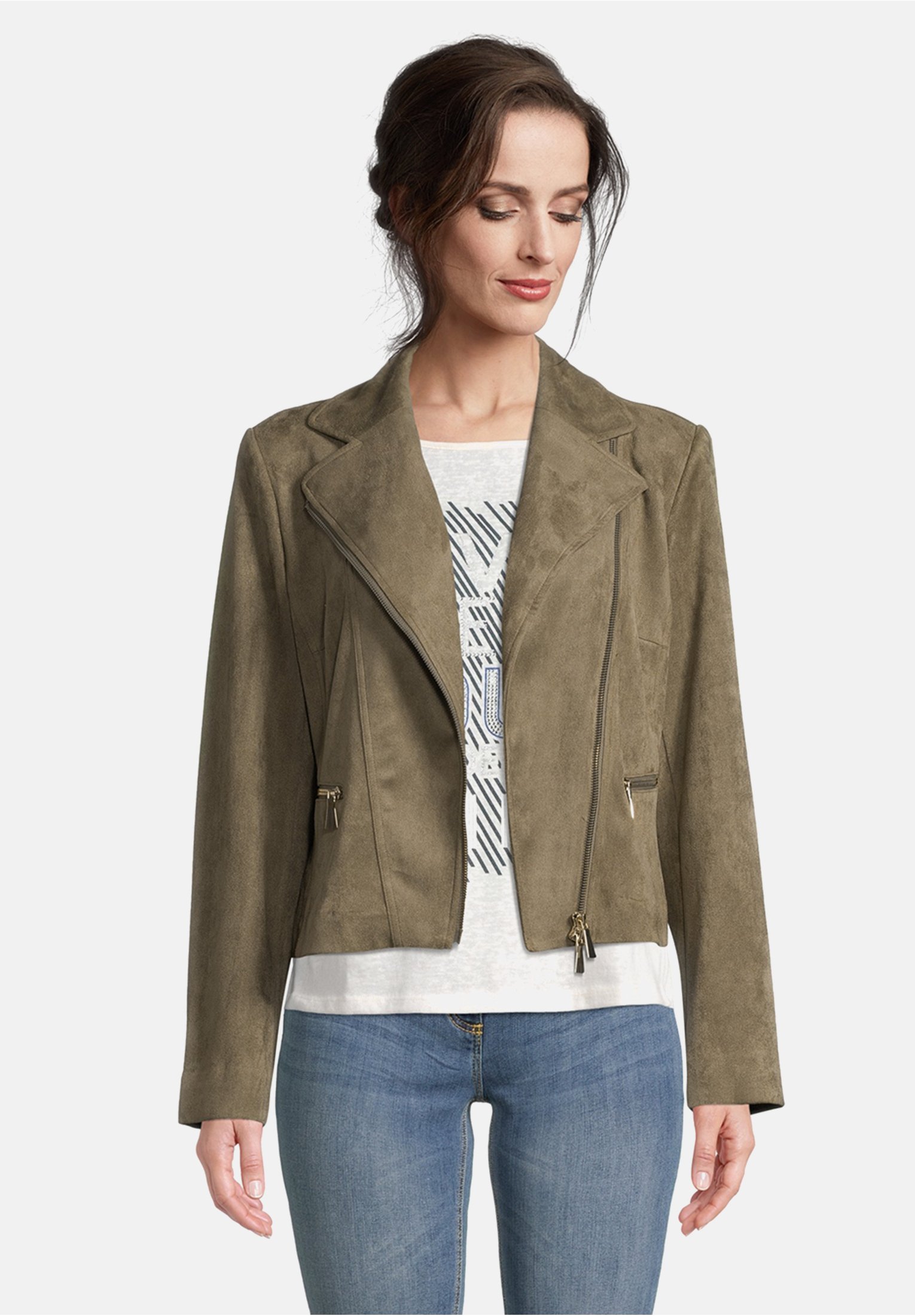 Damen Kunstlederjacke Damen Kunstlederjacke