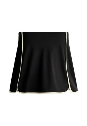 OYSHO, COMFORTLUX SHORT SKIRT WITH CONTRAST PIPING - Jupe de sport - black