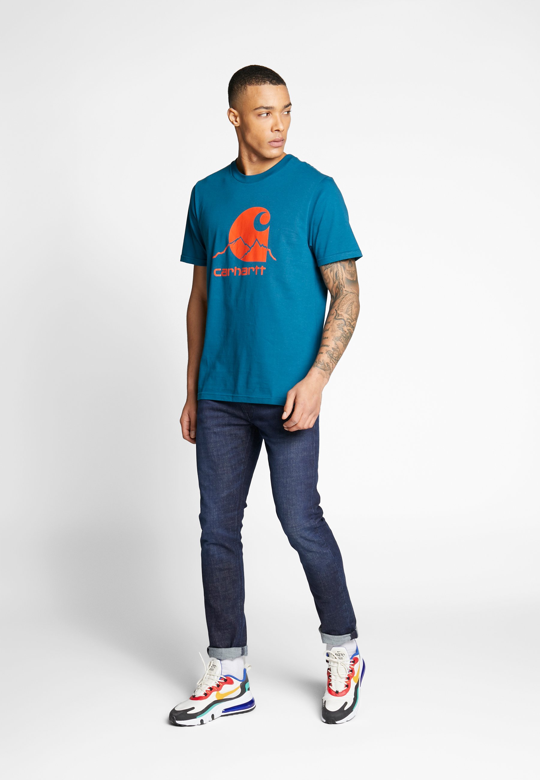 Carhartt WIP OUTDOOR T shirts med print moody blue Carhartt WIP SWIM - T-shirts med print - azzuro/fresco