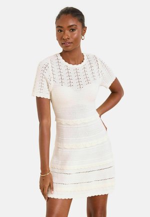 Gebreide jurk - ivory white