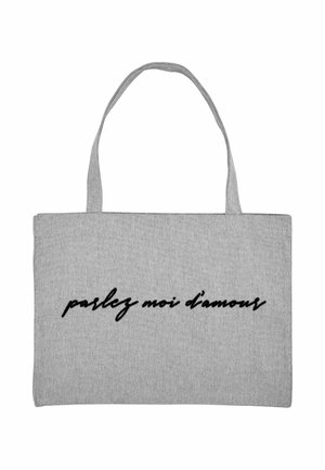 PARLEZ MOI PRINT - Shopping Bag - mottled grey