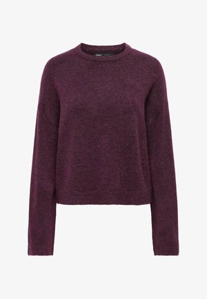 ONLY, ONLSIMONI L/S O-NECK PULLOVER KNT NOOS - Striktrøje - mauve wine