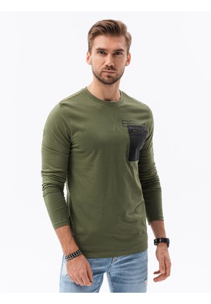 Ombre Langarmshirt - olive