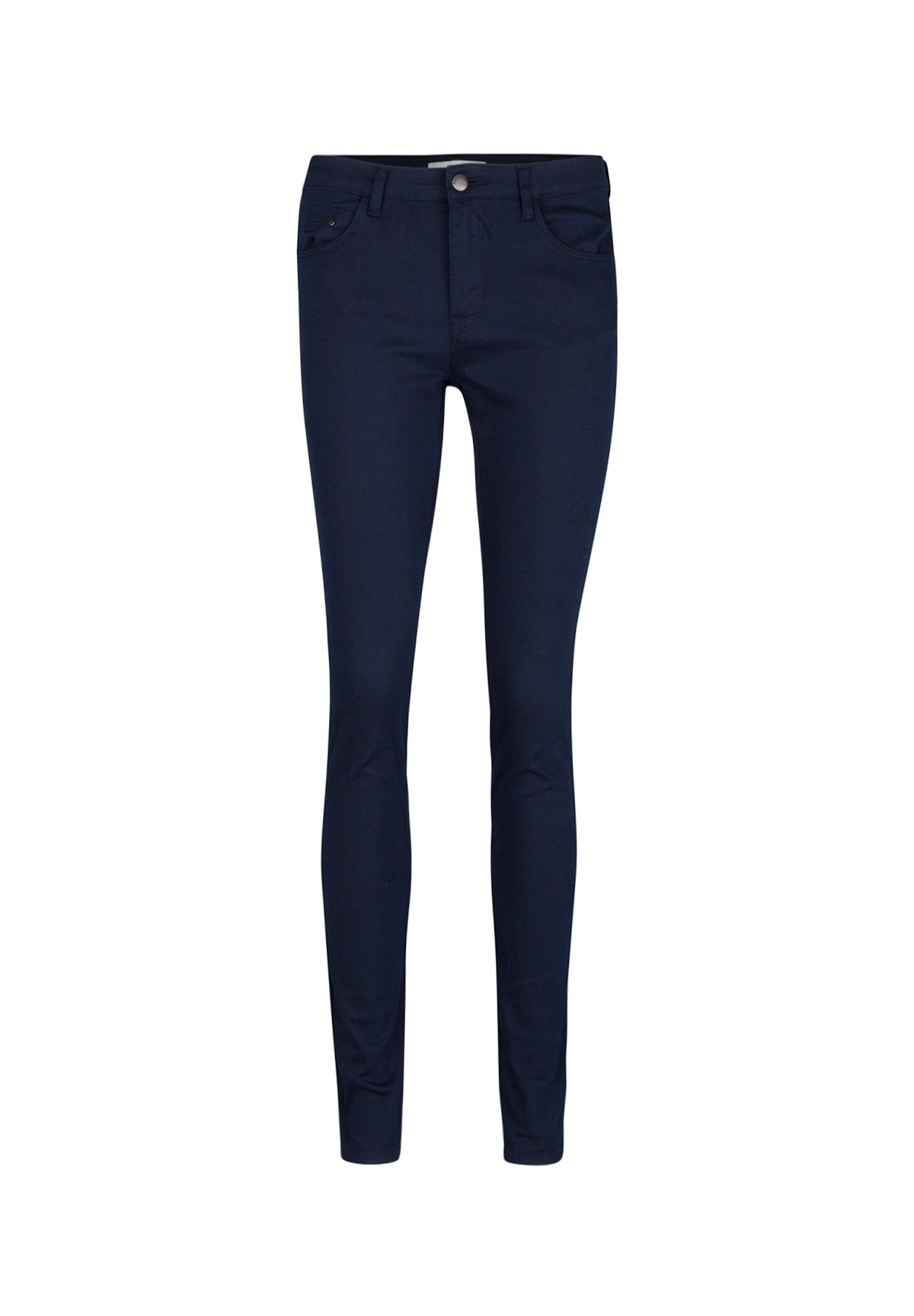 WE Fashion WE FASHION DAMES MID RISE SKINNY HIGH STRETCH BROEK - Jeans  Skinny Fit - navy blue/gemêleerd donkerblauw - Zalando.nl