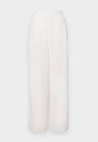 GAUZE WIDE LEG - Pantalon classique - off white