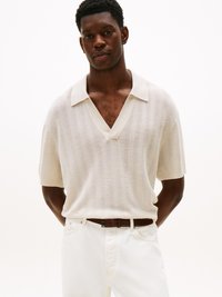 Tommy Hilfiger F1 MOVIE SWEATER POLO - Polo marškinėliai - newsprint