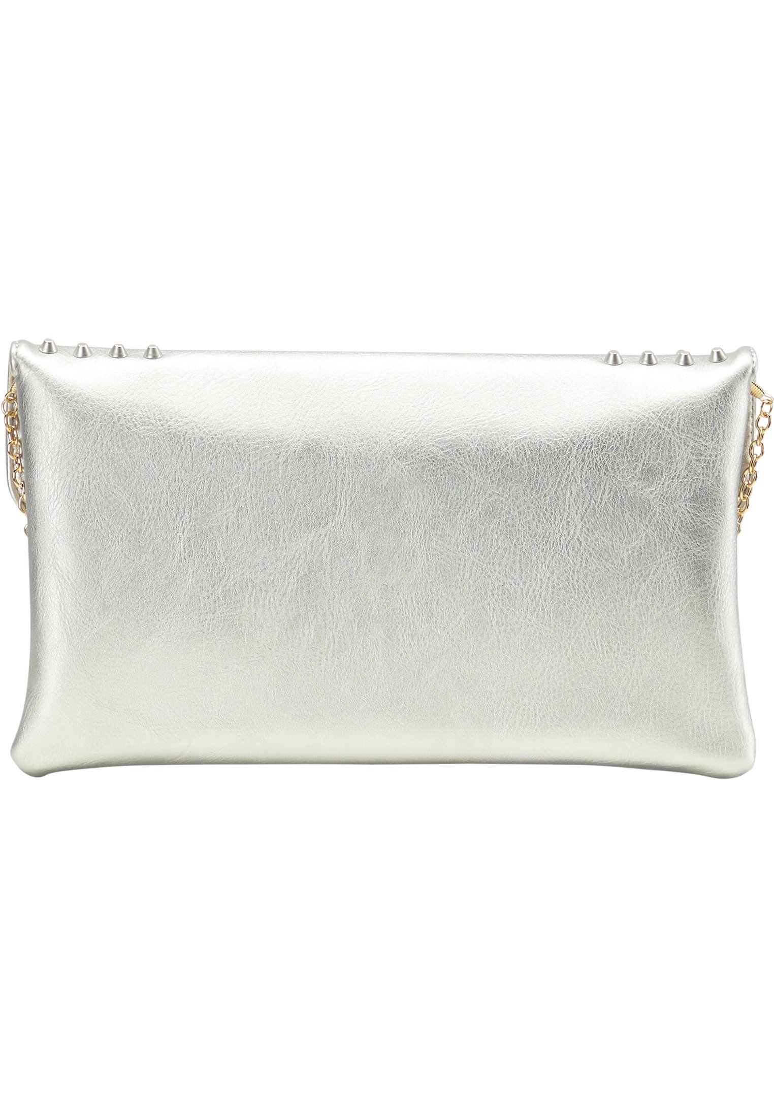 designer clutch silber