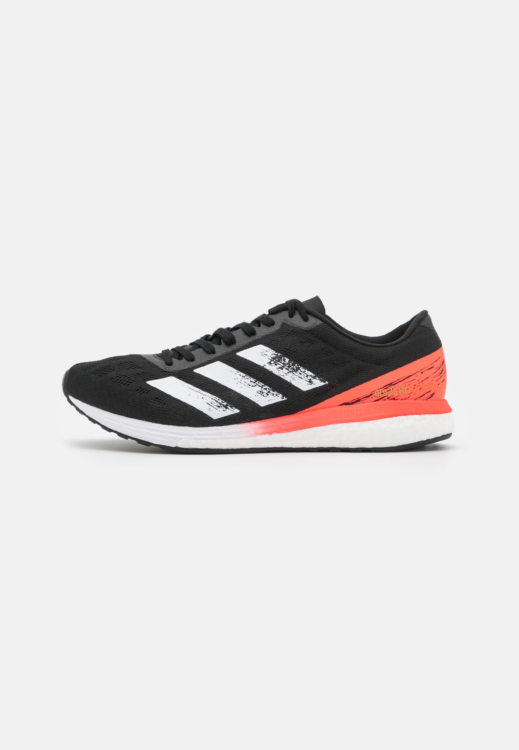 adidas Performance ADIZERO BOSTON 9 - Hardloopschoenen neutraal - core  black/footwear white/solar red/Zwart - Zalando.nl